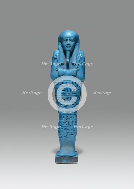 Ushabti (Funerary Figurine) of Psamtek, Egypt, Late Period, Dynasty 26, reign of Amasis (570-526 BCE Creator: Unknown.