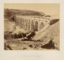 Ushakov's Aqueduct. From: Souvenir de la Guerre de Crimee, 1855. Creator: Langlois, Jean-Charles (1789-1870)