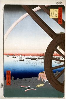 Ushimachi, Takanawa (One Hundred Famous Views of Edo), 1856-1858. Creator: Hiroshige, Utagawa (1797-1858)