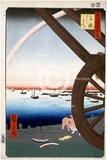 Ushimachi, Takanawa (One Hundred Famous Views of Edo), 1856-1858.  Creator: Hiroshige, Utagawa (1797-1858).