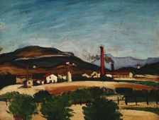 Usines près du Mont de Cengle (Factories near Mont de Cengle), 1867-1869. Creator: Paul Cezanne