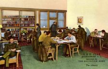 USO Club, Spartanburg, South Carolina, USA, 1943. operated by The Salvation Army, The Library