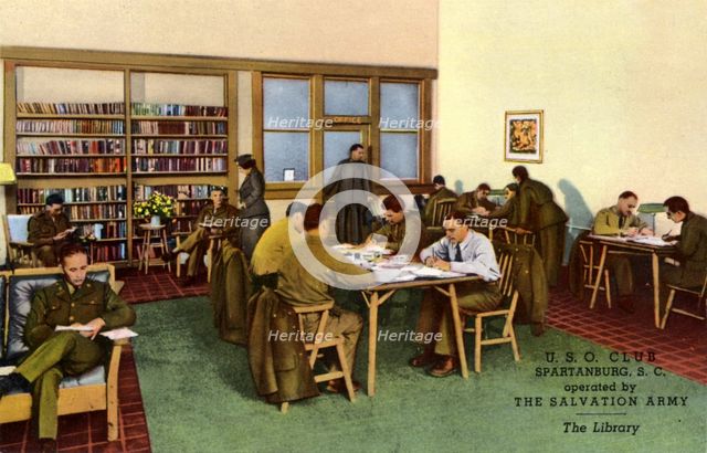 USO Club, Spartanburg, South Carolina, USA, 1943. operated by The Salvation Army, The Library Artist: Unknown