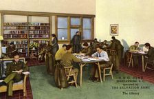 USO Club, Spartanburg, South Carolina, USA, 1943. operated by The Salvation Army, The Library