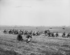 U.S.S. Maine, marine skirmish drill, (1896?). Creator: Unknown