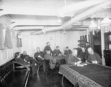 U.S.S. Maine ward room officers, 1896, 1896. Creator: Unknown