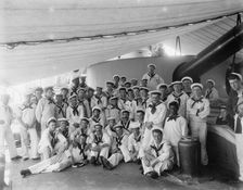 U.S.S. Massachusetts, group of sailors, between 1896 and 1901. Creator: Unknown