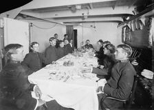 U.S.S. Massachusetts, junior officers mess, between 1896 and 1901. Creator: Unknown