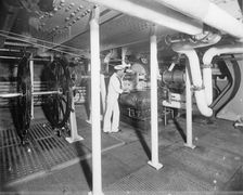 U.S.S. Massachusetts, steam steering gear, between 1896 and 1901. Creator: Unknown