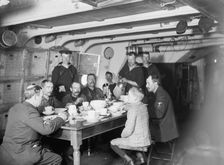 U.S.S. Massachusetts, petty officers mess, between 1896 and 1901. Creator: Unknown
