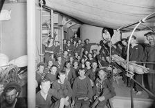 U.S.S. Massachusetts, ready to turn in, between 1896 and 1901. Creator: William S. Davis