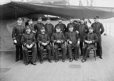 U.S.S. Miantonomoh, Capt. Montgomery Sicard and officers, between 1890 and 1901. Creator: Unknown