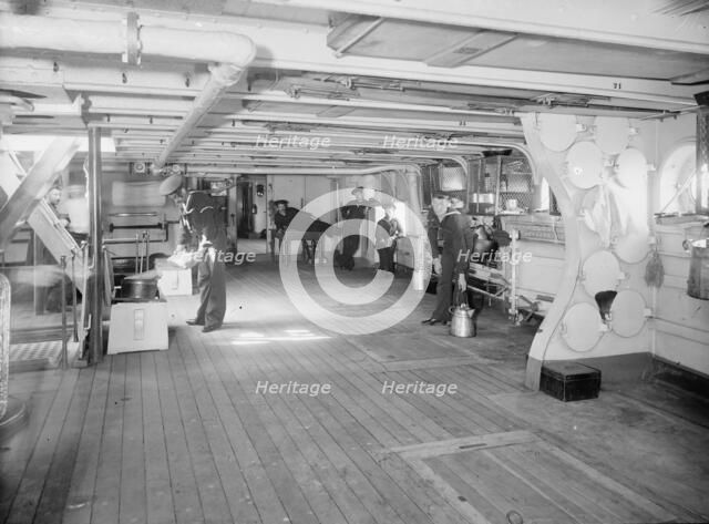 U.S.S. Newark, berth deck, between 1891 and 1901. Creator: William H. Jackson.