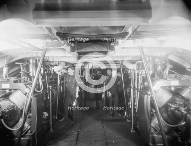 U.S.S. Newark, dynamo room, between 1891 and 1901. Creator: William H. Jackson.