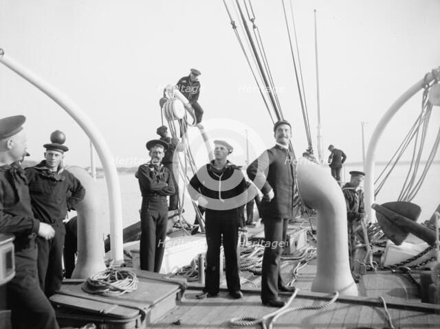 U.S.S. Newark, forecastle, between 1891 and 1901. Creator: William H. Jackson.