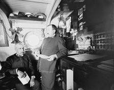 U.S.S. Newark, Paymaster Wright and clerk Gressitt, between 1891 and 1901. Creator: Unknown