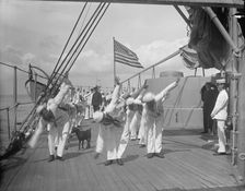 U.S.S. New York, morning exercise, between 1893 and 1901. Creator: William H. Jackson