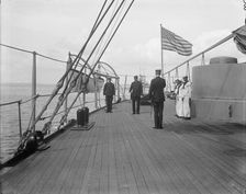 U.S.S. New York, morning report, between 1893 and 1901. Creator: William H. Jackson
