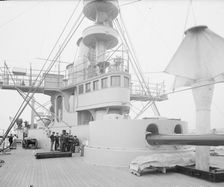 U.S.S. New York bridge and pilot house, 1899 July 5. Creator: Edward H Hart