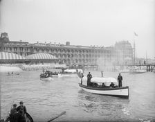 U.S.S. New York, return of landing party, between 1893 and 1901. Creator: Unknown