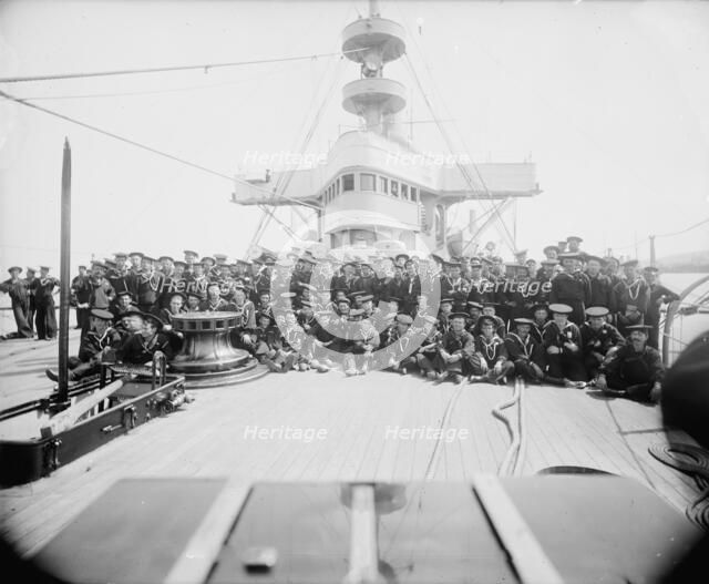 U.S.S. New York, ship's company, between 1893 and 1901. Creator: William H. Jackson.