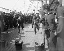 U.S.S. New York, spud race, anniversary of Santiago, 1899 July 3. Creator: Unknown