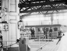 U.S.S. New Hampshire, reading the articles of war, between 1890 and 1901. Creator: William H. Jackson