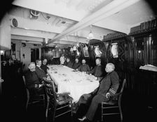U.S.S. Oregon ward room mess, between 1896 and 1901. Creator: Edward H Hart