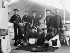 U.S.S. Brooklyn, signal party, between 1896 and 1899. Creator: Unknown