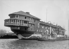 U.S.S. Franklin, used as training ship - Adm. Farragut's Flagship, 1916. Creator: Harris & Ewing