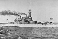 USS Indiana American battleship, 1898. Artist: W Rau