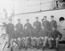 U.S.S. Indiana, group of marines, between 1895 and 1901. Creator: Unknown