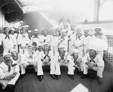 U.S.S. Indiana, group of sailors, 1898 Sept 3. Creator: Unknown