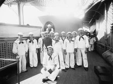 U.S.S. Indiana, group of seamen, between 1895 and 1901. Creator: William H. Jackson