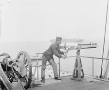 U.S.S. Indiana, machine guns, between 1895 and 1901. Creator: Unknown