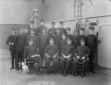 U.S.S. Iowa, Capt. Terry and officers, 1898. Creator: William H. Jackson