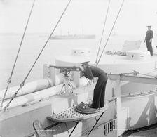 U.S.S. Iowa, machine gun, between 1897 and 1901. Creator: Unknown