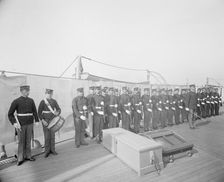 U.S.S. Iowa, Marine guard, ca 1898. Creator: Unknown