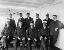 U.S.S. Solace apothecaries and nurses, 1898. Creator: Edward H Hart