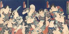 Utagawa's Lifetime Masterpiece, from the Japanese version of the Shuihu Zhuan,..., 1863 (5th month). Creator: Utagawa Kunisada