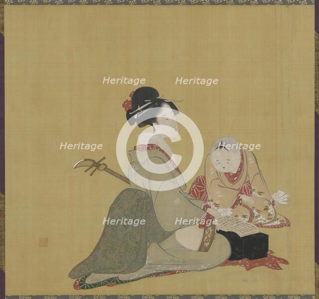 Utai no Shisho, Edo period, early-mid 19th century. Creator: Numata Gessai.