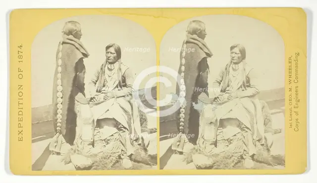 Ute Braves, of the Kah-poh-teh band, Northern New Mexico, in "full dress", 1874. Creator: Tim O'Sullivan.
