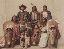 Ute Chief Severo and Family, c. 1885, published 1899. Creators: Detroit Photographic Company, Charles A. Nast