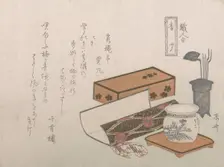 Utensils for the Incense Ceremony, Incense Master (Kogiki), from the series An Arra..., ca. 1810s. Creator: Shinsai
