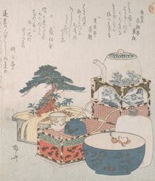Utensils with Decorations for the New Year, 19th century., 19th century. Creator: Shinsai