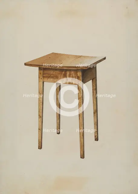 Utility Table, 1937. Creator: Henry Tomaszewski.