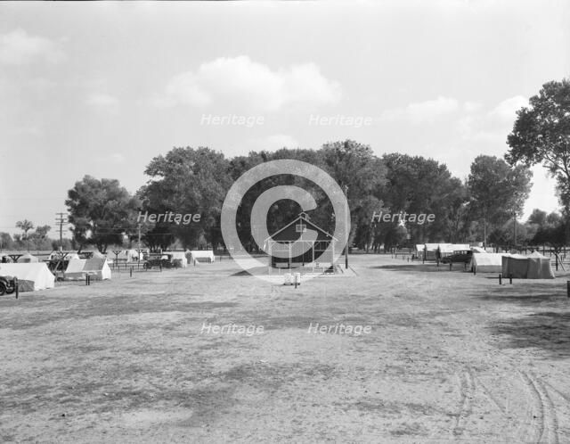 Utility unit and camp sites, Marysville camp for migrants, California, 1935. Creator: Dorothea Lange.