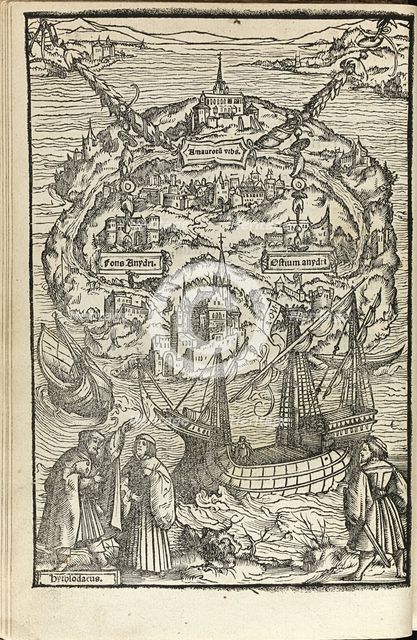 Utopia by Thomas More, 1518. Artist: Holbein, Ambrosius (1494-ca. 1520)