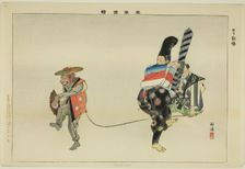 Utsubo-saru, from the series "Pictures of No Performances (Nogaku Zue)", 1898. Creator: Kogyo Tsukioka