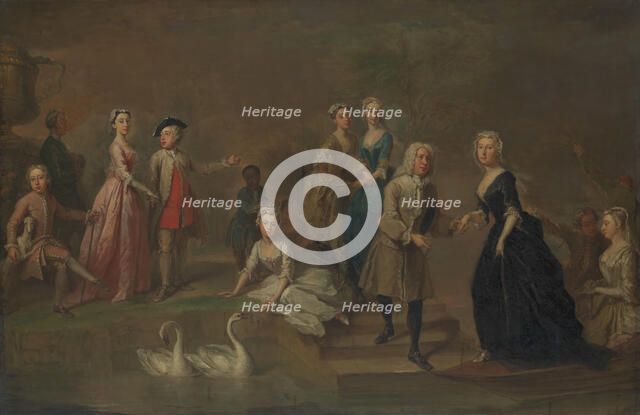 Uvedale Tomkyns Price (1685-1764) and Members of His Family, possibly early 1730s. Creator: Bartholomew Dandridge.